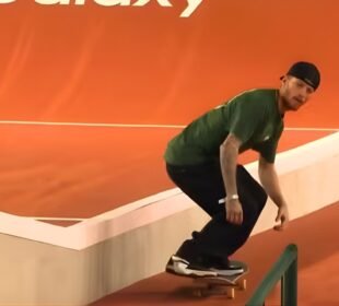 Giovanni Vianna durante a final da SLS Paris, onde ele subiu ao pódio após conquistar a medalha de prata na última manobra | Reprodução